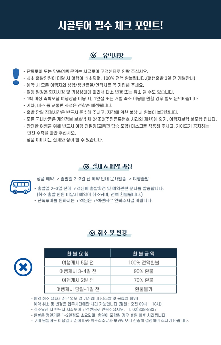 여행상품유의사항